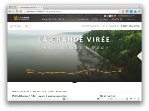Nouveau site Web du Train du Massif de Charlevoix